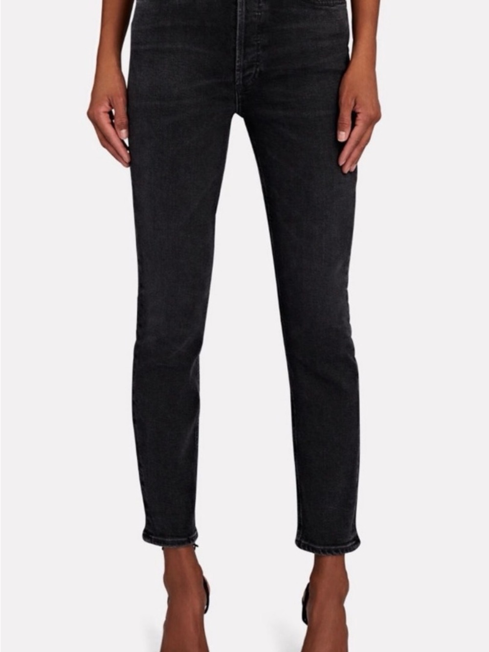 Agolde Black High-Rise Skinny Jeans